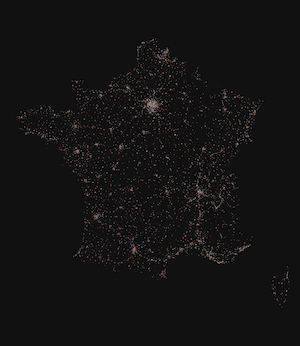 Carte sous forme de nuage de point